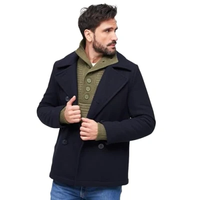 Image of Brandit PEA COAT Light jacket, Men&#039;s, Size: 4XL, Navy