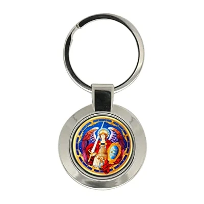 Image of Giftshop UK Archangel Michael Christian Key Ring