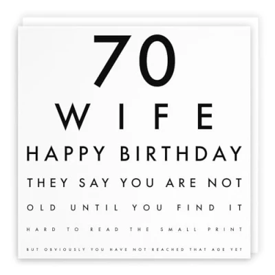 Image of Hunts England Wife 70th Funny Birthday Card 70 Happy Fun Letters Collection
