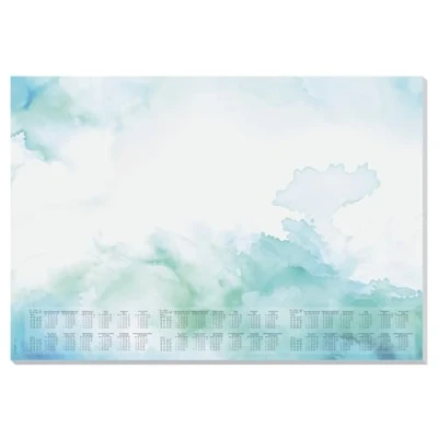 Image of SIGEL HO314 Paper Desk Pad, with 3 Year Calendar, A2 (59.5 x 41 cm), Design Watercolor sea, 80gsm, 30 Sheets