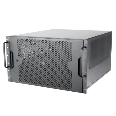 Image of SilverStone Technology RM61 312, 6U 12 Bay Rackmount Case with Dual Power Supply Compatibility, Triple 360mm Radiator Bracket, SST 312
