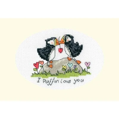 Image of Bothy Threads Counted Cross Stitch Kit I Puffin Love You