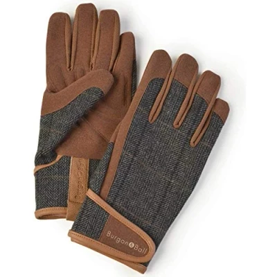 Image of Burgon &amp; Ball Dig The Glove Men&#039;s Gardening Gloves, Medium/Large, Tweed