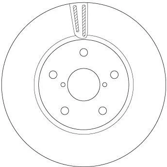 Image of 26300AL000 Brake disc TRW DF6727S 293mm 28mm 5 114mm Vented Painted SUBARU: Levorg I