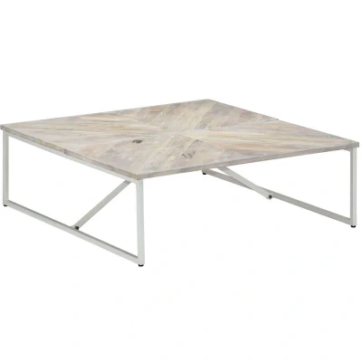 Image of vidaXL Coffee Table 110x110x36 cm Solid Mango Wood