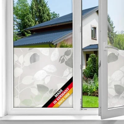 Image of d c fix window film privacy Amena static cling premium 67,5 cm x 1,5 m frosted glass sticker opaque for home, kitchen, bathroom &amp; office