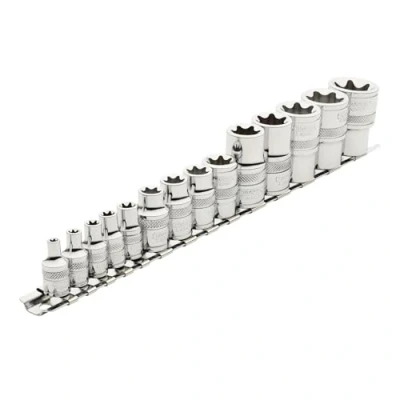 Image of Draper TX STAR� Socket Set, 1/4&quot;, 3/8&quot; &amp; 1/2&quot; Sq. Dr. (14 Piece)