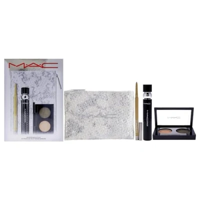 Image of Snowtrance Eye Kit by MAC for Women 4 Pc 0.1oz Shadow Duo, 0.41oz M A C Stack Mascara Black, 0.01oz Colour Excess Gel Pencil Liner Gold Goals, Pouch