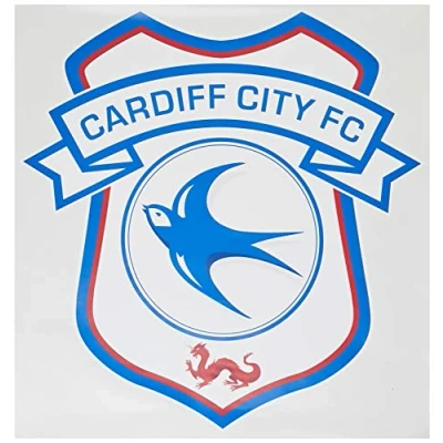 Image of Beautiful Game Official Cardiff City Football Club Crest Wall Sticker Badge Logo Decal Set Vinyl Poster Print (60cm)