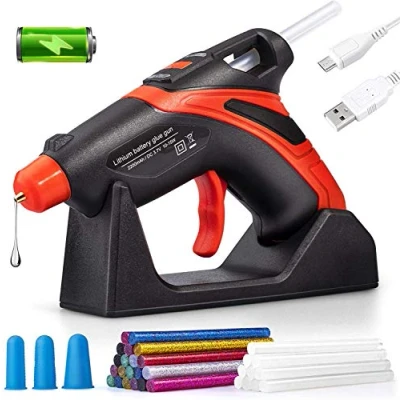 Image of Cordless Hot Glue Gun,Fast Preheating Gun Kit with 30 Pcs Sticks,USB Rechargeable Melt Tools for Quick Home Repairs, Arts, Crafts, DIY and Festival Decorations