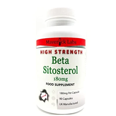 Image of Beta Sitosterol Capsules Supplement (Prostate, Cholesterol) Premium Grade 180MG Per Capsule Vegetarian/Vegan Safe (90 Bottle)