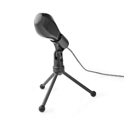 Image of USB Microphone, Wired Dual Condenser Mic with Built In Filter Sponge and Adjustable Tripod Stand, Plug Play, for Voice Call Po...