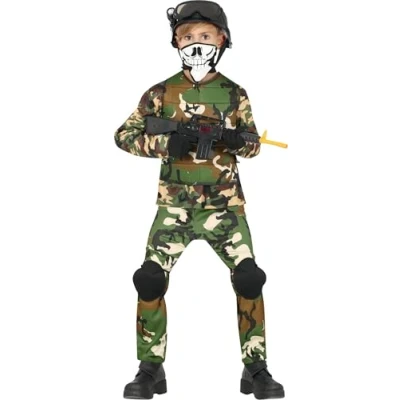 Image of FIESTAS GUIRCA Military Soldier Uniform Fancy Dress Costume Boy Age 5 6 Years