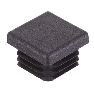 Image of 16 Pieces Variety of Sizes Square Tube Ribbed Inserts End Caps Stoppers Plugs for Table Chair &amp; Furniture Legs by Lifeswonderful (32mm, Black)