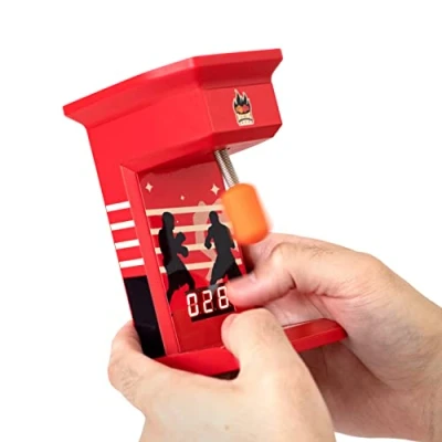 Image of Retro Arcade punch bag Game, Portable Table top Boxing Machine with Score Counter, Classic for Men &amp; Women, Built in Display, Speakers, Volume Controls Nostalgic Game by Thumbs Up!