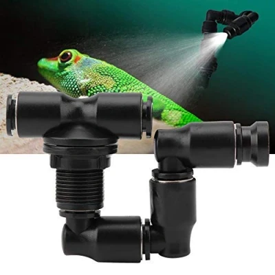 Image of Pssopp Reptiles Fogger Mist Sprinkler Adjustable Reptile Forest Super System Black Pet Cooling for Rainforest Tank
