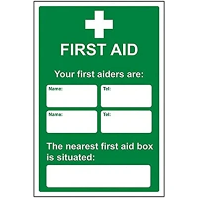 Image of V Safety First Aid General Aid/First Aiders/Location 300 X 400mm