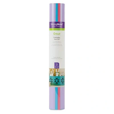 Image of Cricut Iron On Pastels 30.5cm x (12&quot; 12&quot;) 3 Heat Transfer Vinyl Sheets (HTV) For use with all Cutting Machines