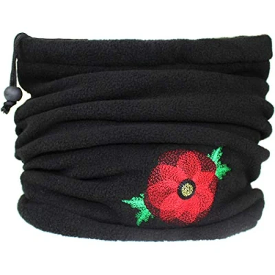 Image of TeddyTs Poppy Black Fleece Snood with Adjustable Toggle