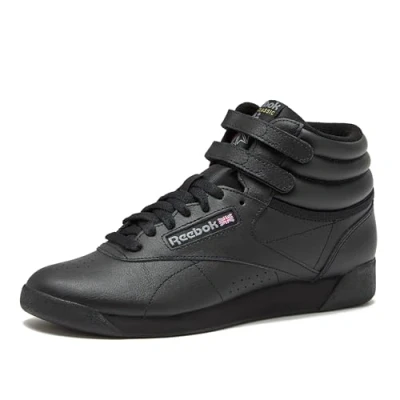 Image of Reebok Unisex F/S Hi Top Sneakers, Black Intense Black, 6.5 UK