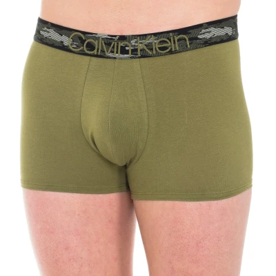 Image of Calvin Klein Mens Boxer Khaki Cotton Size Small