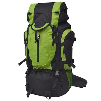 Image of Travel Hiking Camping Backpack Rucksack Luggage Bag XXL 75 L Black and Blue