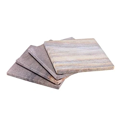 Image of KLEO Coasters set of Natural stone Water Absorbent, Unique Table Coaster (Set 4)