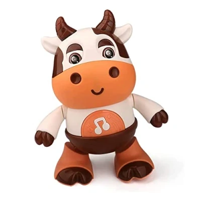 Image of Simpls Dancing Walking Cow Toy Baby with Music &amp; Led Lights Educational Interactive Toys