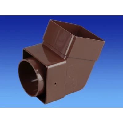 Image of Wavin OSMA 4T825 Brown Offset Bend/Elbow Socket for 61mm Square downpipes