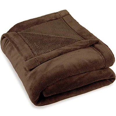Image of CelinaTex Montreal cuddly blanket microfibre Coral fleece XXL 220 x 240 cm dark brown