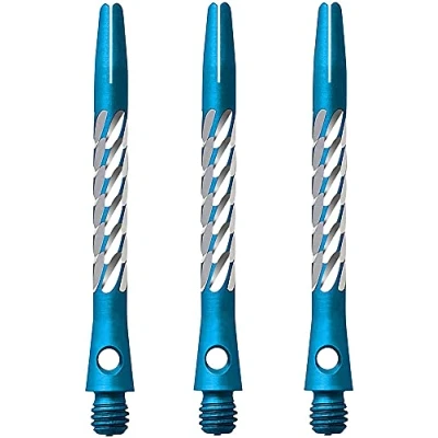 Image of Unicorn Dart Shafts Premier Anodised Aluminium Medium 45.0 mm Blue 3 Stems