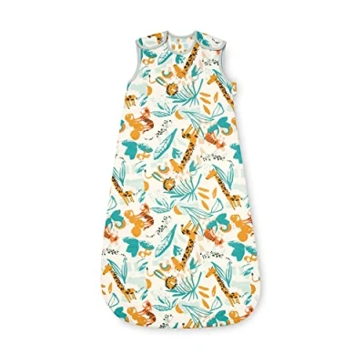 Image of Tutti Bambini Baby Sleep Bag 0 6 Months Soft Bamboo Cotton 2.5 TOG, Ideal for Sensitive Skin, Thermometer Included Run Wild