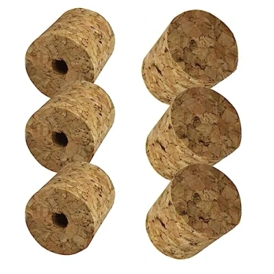 Image of Almost Off Grid Mixed Pack 6 Cork Bungs Bored and Traditional Solid Stoppers for Glass Demijohns, Homebrewing, Winemaking, Mead Making, Beer Cider Fermenting