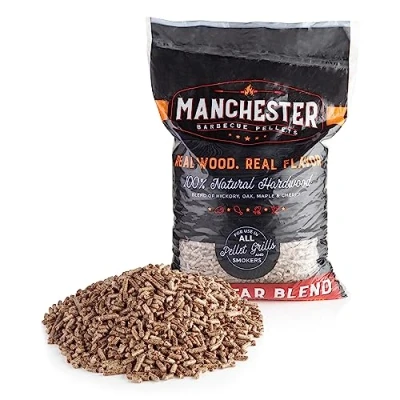 Image of Manchester Barbecue Wood Pellets, Natural Pizza Oven Authentic Taste, Flavour Blend, Premium Chemical Free Wood, For Pellet BBQ
