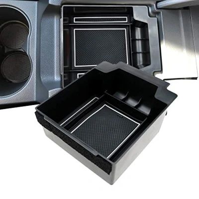Image of LFOTPP Car Armrest Organizer for Seat Ateca FR Cupra, Center Console Arm Rest Tray, Glove Compartment Storage Box Interior Accessories White