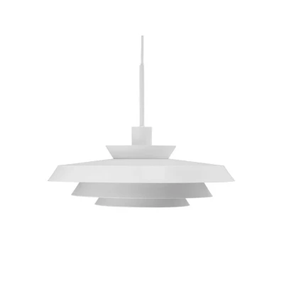 Image of Dyberg Larsen hanging light DL44, white, metal, Ø 45 cm
