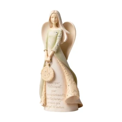 Image of Enesco Foundations Retirement Angel Stone Resin Figurine, 9&quot;, Multicolor