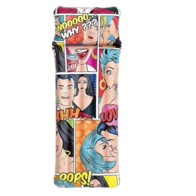 Image of Bestway 44059 BW44059 Lounger, Inflated Pool Float and Swim Aid for Kids Adults, Pop Art Design, Multi Color