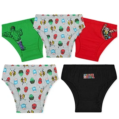 Image of Marvel Boys Briefs Underwear, Comfy Breathable Pants for Kids Pack of 5 (Multi Avengers, 7 8 Years)