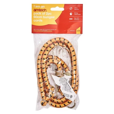 Image of Amtech S0600 600mm (24&quot;) Bungee Cords (2 Pack)