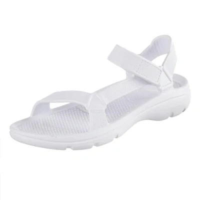 Image of totes Women&#039;s Everywear Wmn&#039;s Adjustable Buckle Slide, White, 5 UK