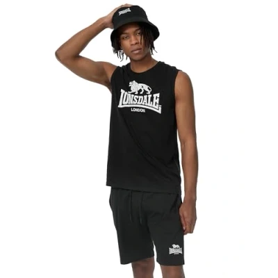Image of Lonsdale Men&#039;s Allanton Tracksuit, Black/White, L