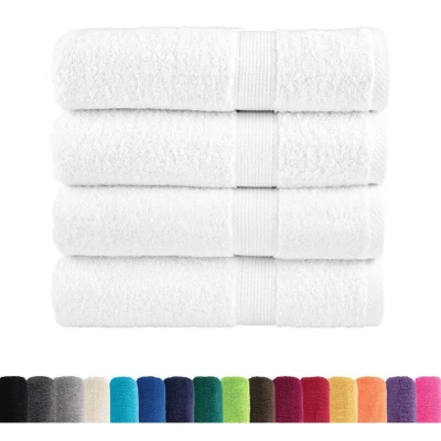 Image of vidaXL Premium Bath Towels SOLUND 4pcs White 100x150cm 600gsm