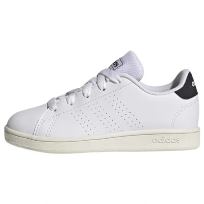 Image of adidas Advantage Lifestyle Court Lace Shoes Sneaker, Cloud White/Legend Ink/Cloud White, 12 UK Child