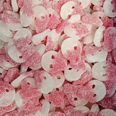 Image of Sour Raspberry and Strawberry Skulls 700g Re Sealable Pouch by The Gourmet Sweet Company
