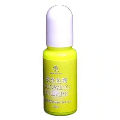 Image of Brussels08 1Pc 10ml UV Resin Epoxy Luminous Pigment Dye Glow in The Dark Color Liquid for DIY Crafts Art Jewelry Making Lemon Yellow