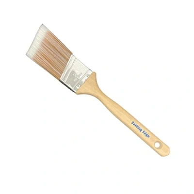 Image of Cutting Edge Premium Quality SRT Synthetic Filament Paint Brush 2&quot; Long Reach In Wooden Ergonomic Grip Beavertail Handle Suitable for All Paints, No Breaking Required (2&quot;/50mm Angled)