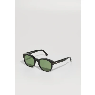 Image of TOM FORD Man FT1180 MERT 01N Sunglasses Acetate Black Green Round Normal