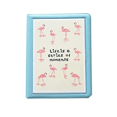 Image of JXE Flamingo Photo Book Album For Fujifilm Instax Wide 300/210 Instant Films 5 inch (32 Pockets) Blue