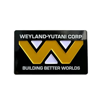 Image of Weyland Yutani Building Better Worlds Metal Pin Badge Brooch (Yellow)
